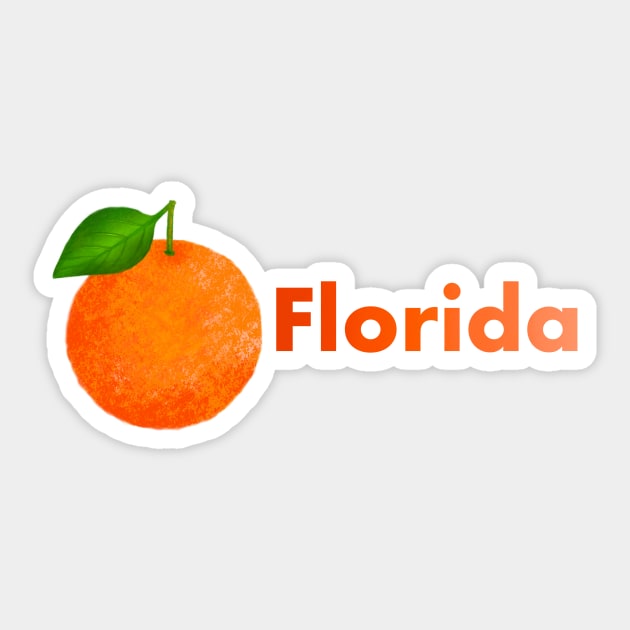 Florida Orange Sticker by Obstinate and Literate